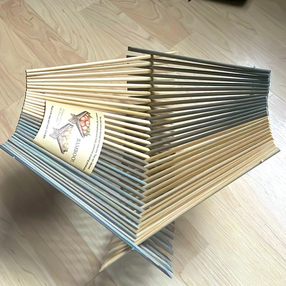 NEW! CHOPSTICK ART modern folding basket made with recycled chopsticks - Picture 3 of 7